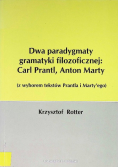 Dwa paradygmaty gramatyki filozoficznej