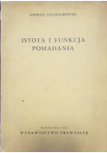 Istota i funkcja posiadania