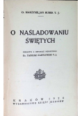 O naśladowaniu świętych 1928 r.