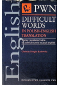 Difficult words in polish - english translation