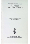 Mądrość i przeznaczenie 1925 r.