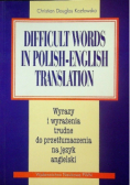 Difficult words in polish - english translation