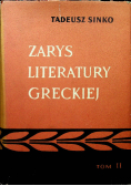 Zarys literatury greckiej  Tom II