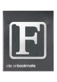 Metalowa zakładka - Litera F Clip-on