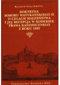 Doktryna Soboru Watykańskiego II o celach małżeństwa i jej recepcja w kodeksie prawa kanonicznego z roku 1983