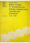 Język polski w rozmówkach polsko niemieckich Książeczek polskich