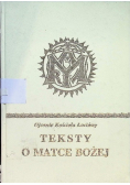 Teksty o matce Bożej