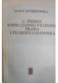 U źródeł współczesnej filozofii prawa i filozofii człowieka