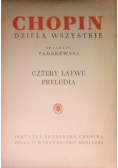 Chopin dzieła wszystkie cztery łatwe preludia