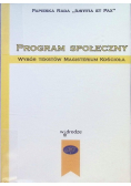 Program społeczny Wybór tekstów Magisterium Kościoła
