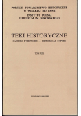 Teki historyczne tom XIX 1989 Polskie Towarzystwo Historyczne Londyn