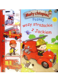 Mały chłopiec Poznaj wozy strażackie z Jackiem