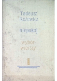 Niepokój wybór wierszy