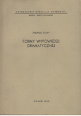 Formy wypowiedzi dramatycznej