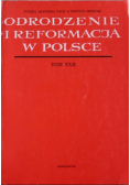 Odrodzenie i reformacja w Polsce Tom XXIII
