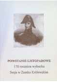 Powstanie Listopadowe 170 rocznica wybuchu Sesja w Zamku Królewskim