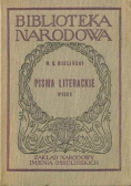 Pisma literackie wybór