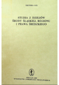 Studia z dziejów środy śląskiej, regionu i prawa średzkiego