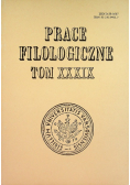 Prace Filologiczne Tom XXXII Nr39/85