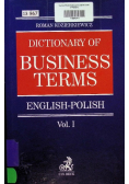 Dictionary of Business terms english-polish Vol. 1