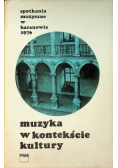 Muzyka w kontekście kultury