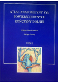 Atlas anatomiczny żył powierzchownych kończyny dolnej Tom 1