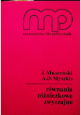 Równania różniczkowe zwyczajne