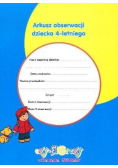Arkusz obserwacji dziecka 4-letniego