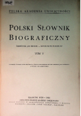 Polski słownik Biograficzny Tom V