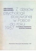 Z dziejów psychologii stosowanej w Polsce do roku 1957