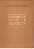 Studia i materiały do teorii i historii architektury i urbanistyki, Tom I
