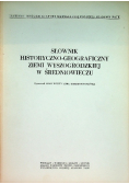 Słownik historyczno-geograficzny Ziemi Wyszogrodzkiej w średniowieczu