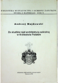 Ze studiów nad architekturą sakralną w Królestwie Polskim