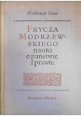 Frycza Modrzewskiego nauka o państwie i prawie