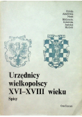 Urzędnicy wielkopolscy XVI - XVIII wieku