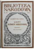 Listy Elżbiety Rzeczyckiej1927 r.