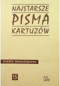 Najstarsze pisma kartuzów