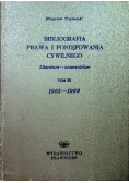 Bibliografia prawa i postępowania cywilnego Tom III