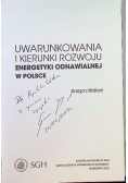 Uwarunkowania i kierunki rozwoju energetyki odnawialnej w Polsce