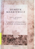 Prace wybrane Tom V Z teorii literatury i badań literackich