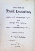 Polsko - Niemiecki słownik kieszonkowy do szkolnego i podręcznego użycia, 1878 r.