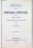 Opowiadania historyczne Rzym 1896 r.