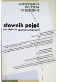 Wychowanie do życia w rodzinie. Słownik pojęć