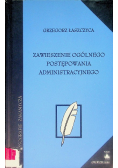 Zawieszenie ogólnego postępowania administracyjnego