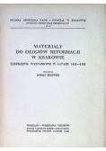 Materiały do dziejów reformacji w Krakowie