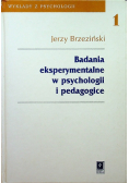 Badania eksperymentalne w psychologii i pedagogice