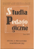 Studia pedagogiczne Tom XVI