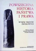 Powszechna historia państwa i prawa Wybór tekstów źródłowych
