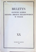 Biuletyn Głównej Komisji Badania Zbrodni Hitlerowskich w Polsce XX