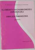 Elementy rachunkowości i analiza finansowa
